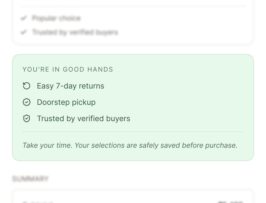 You're in good hands reassurance block