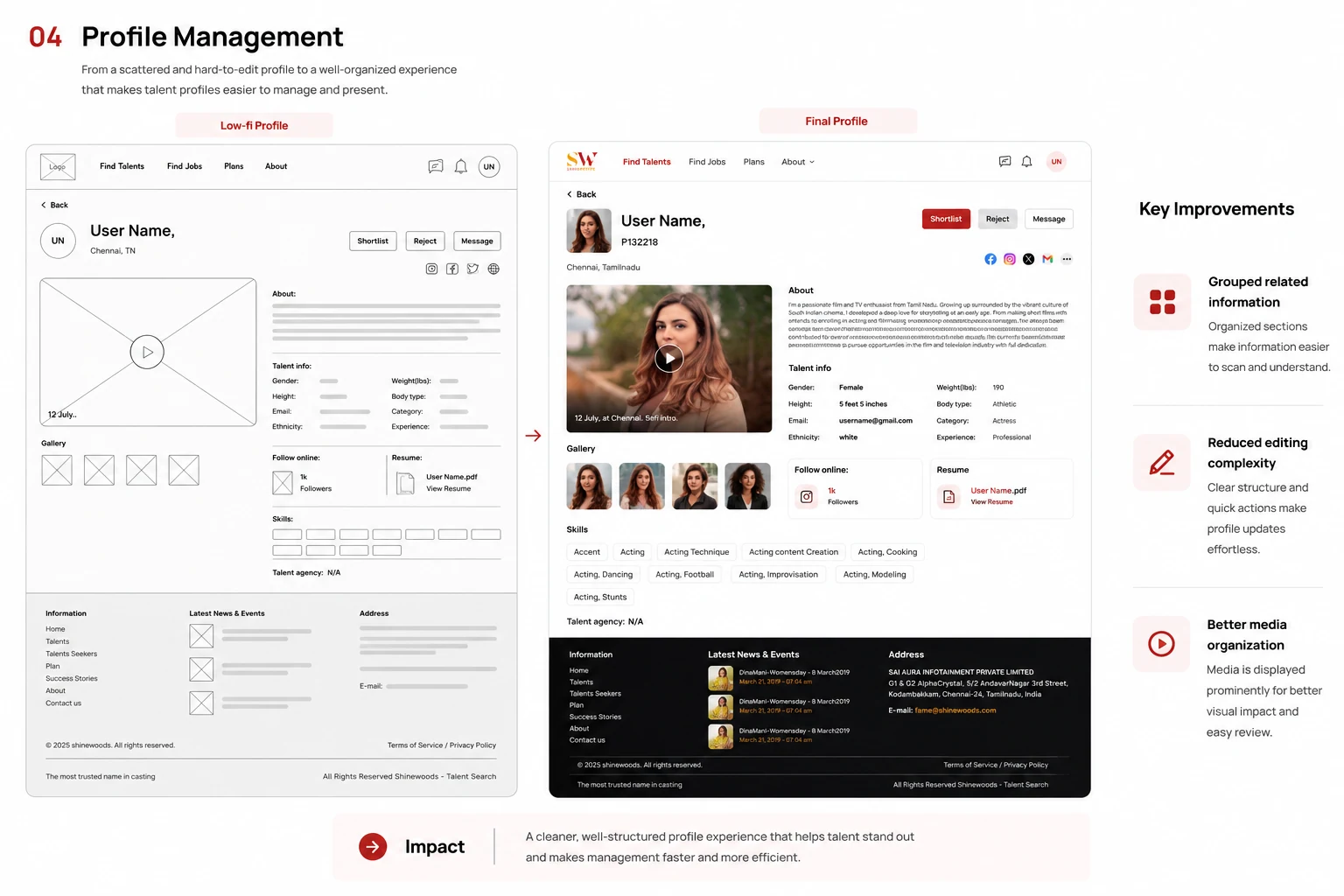 Agent Experience design evolution screens