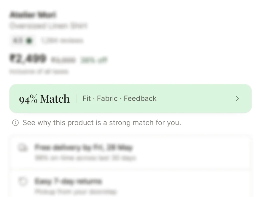 94% Match with supporting explanation
