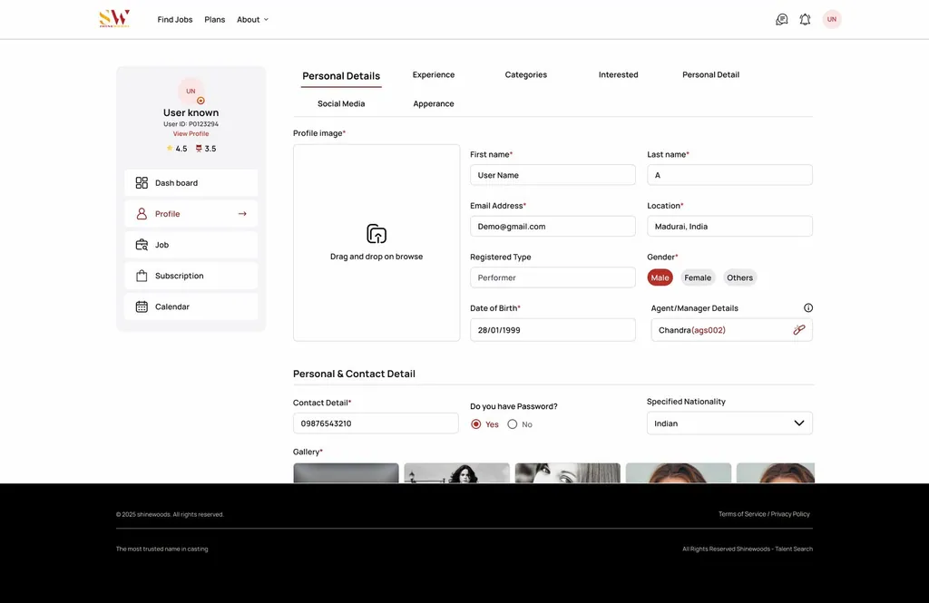 Profile Completion