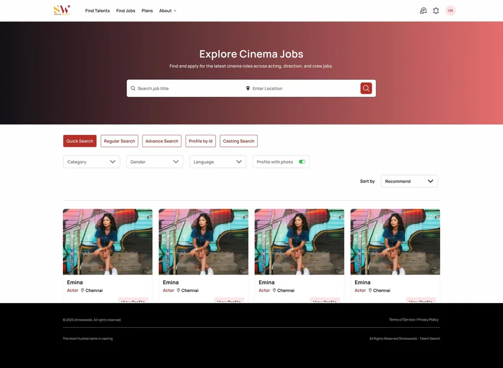 Talent Seeker Search